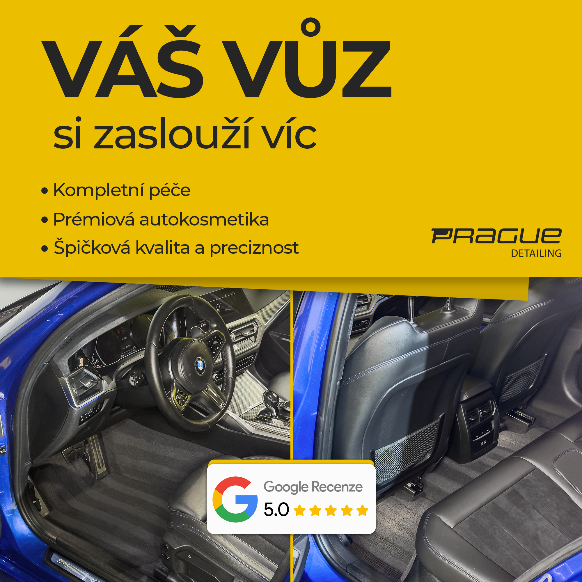 Prague Detailing reklama – interiér