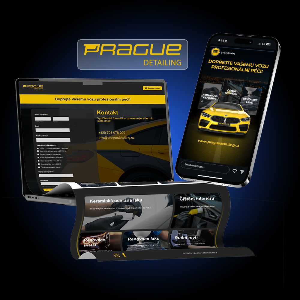 Prague Detailing web a socialni site